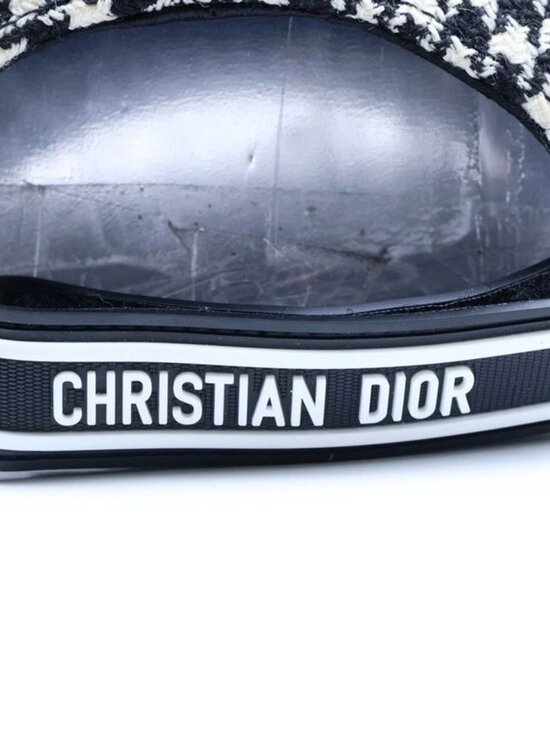 Dior Baseball Cap Houndstooth Pattern Black White main image 4